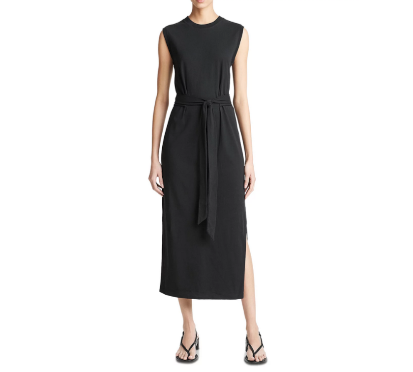 Vince Cotton Sleeveless Midi Dress MSRP $245