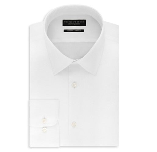 The Men's Store at Bloomingdale's Solid Stretch Slim Fit Dress Shirt MSRP $89