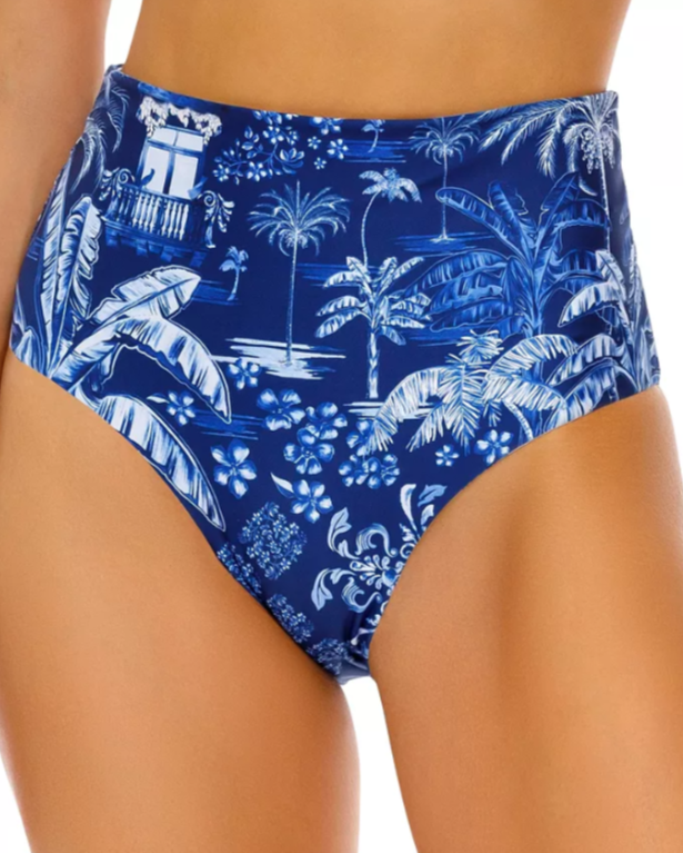 Agua Bendita Alicia Tales Printed High Waisted Reversible Bottom MSRP $130