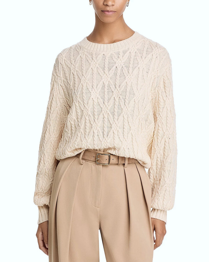 FRENCH CONNECTION Layon Cable Knit Sweater MSRP $158