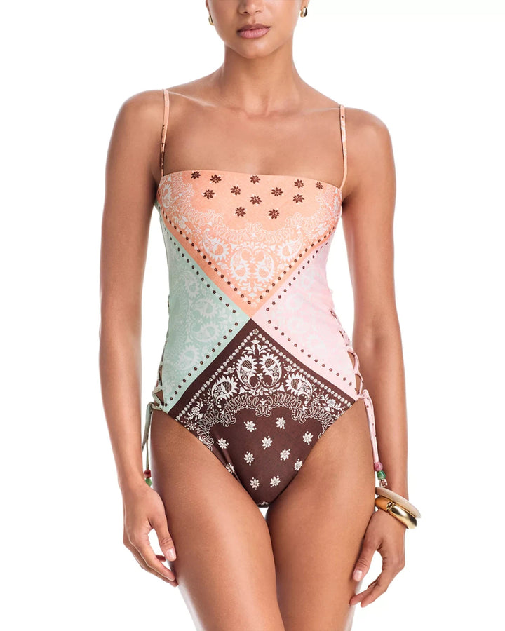 AQUA Designed by Agua Bendita Mariel One Piece Swimsuit MSRP $148