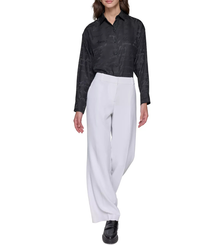 KARL LAGERFELD PARIS Women's Bootcut High-Rise Pants MSRP $109