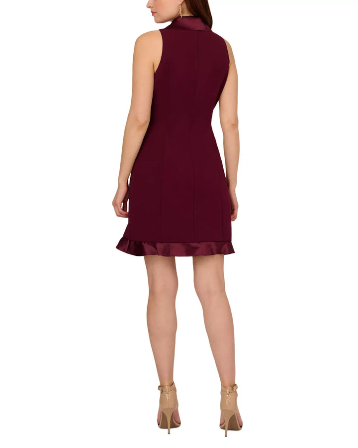 Adrianna Papell Women's Halter Tuxedo Crepe Dress MSRP $169
