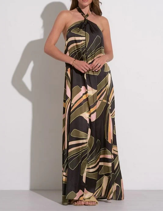 Elan Halter Maxi Dress MSRP $99
