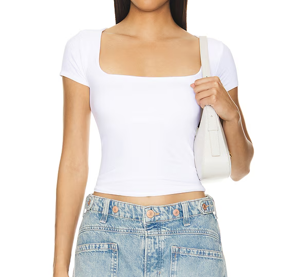 Free People Clean Lines Baby Tee MSRP $40 Size L-XL