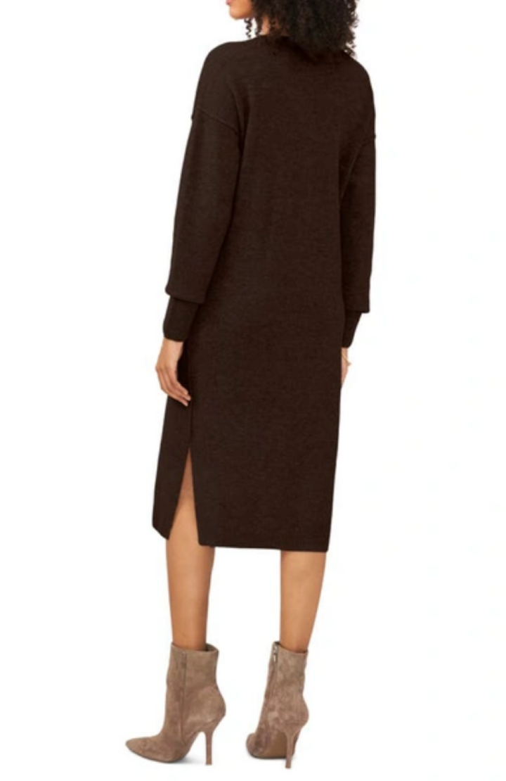 Vince Camuto Exposed Seam Long Sleeve Sweater Dress MSRP $99