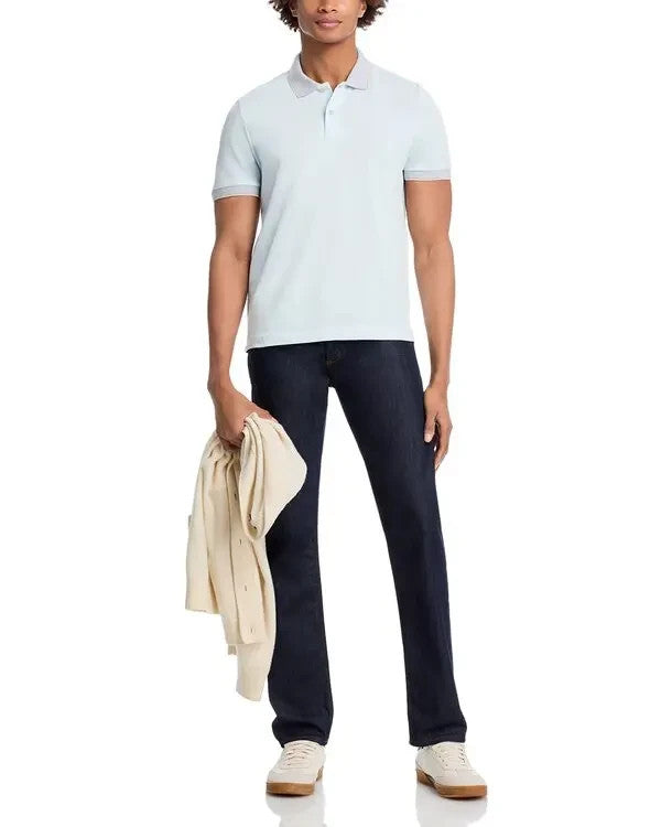 The Men's Store Striped Trim Cotton Polo Shirt MSRP $78