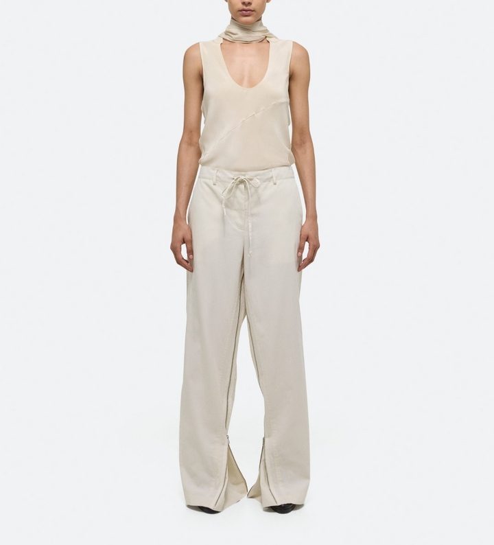 Helmut Lang Wide Leg Gusset Pants MSRP $450