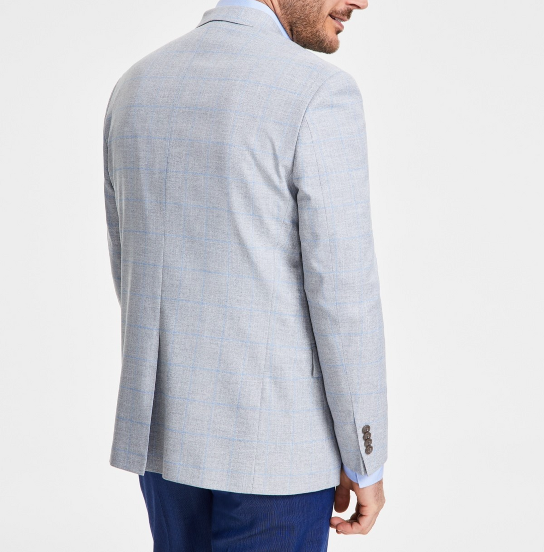 Michael Kors Men's Classic-Fit Windowpane Sport Coat MSRP $295