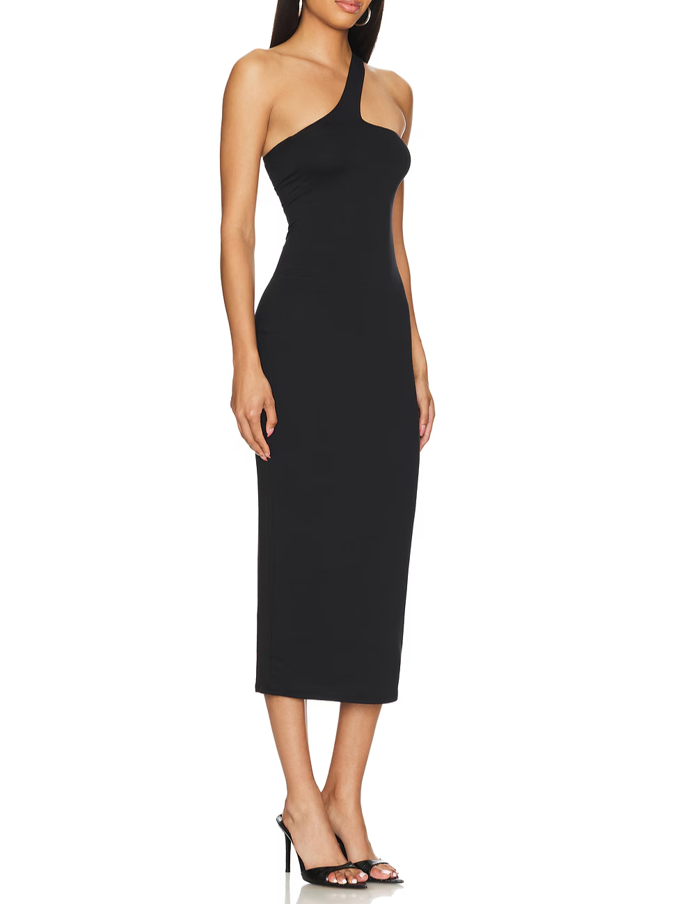 Afrm Sloane Asymmetric Neck Midi Dress MSRP $118