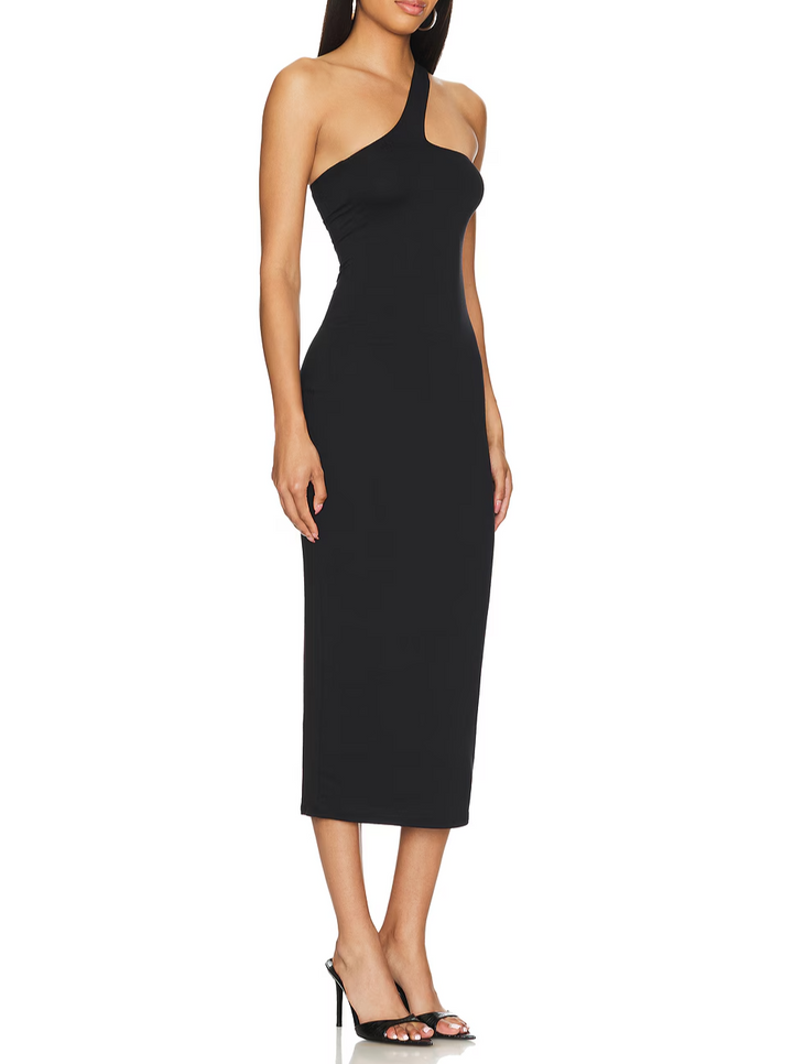 Afrm Sloane Asymmetric Neck Midi Dress MSRP $118