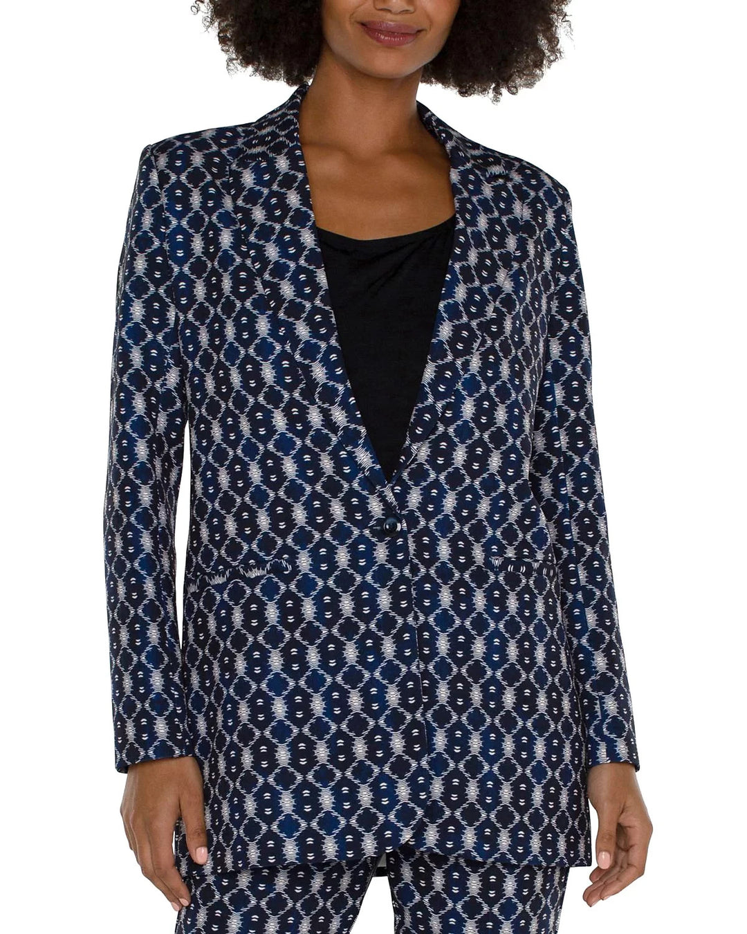Liverpool Los Angeles Button Front Boyfriend Blazer MSRP $139