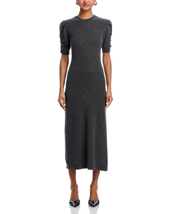FRAME Cashmere & Wool Ruched Sleeve Dress MSRP $598