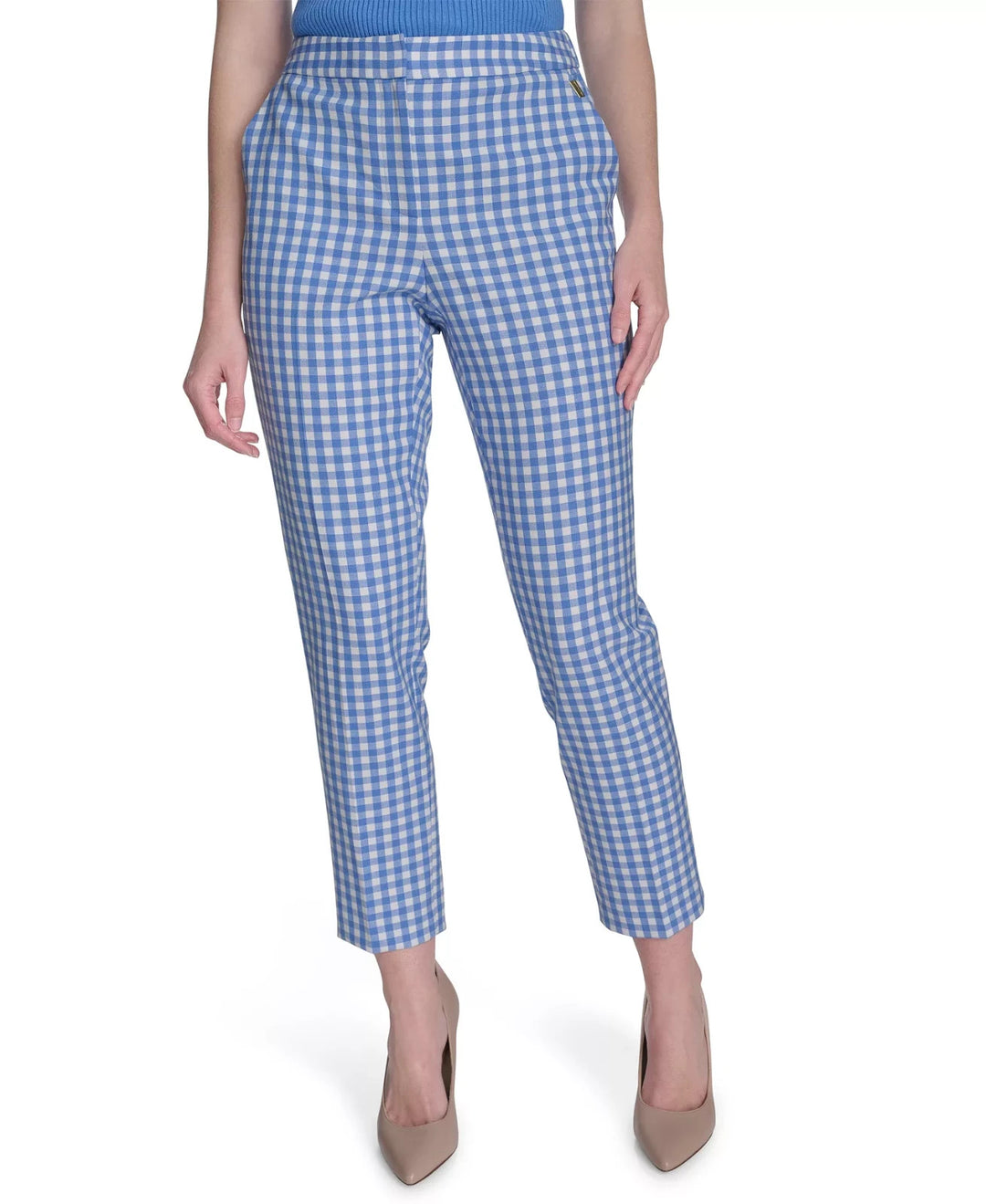 Tommy Hilfiger Gingham Sloane Ankle Pants MSRP $109
