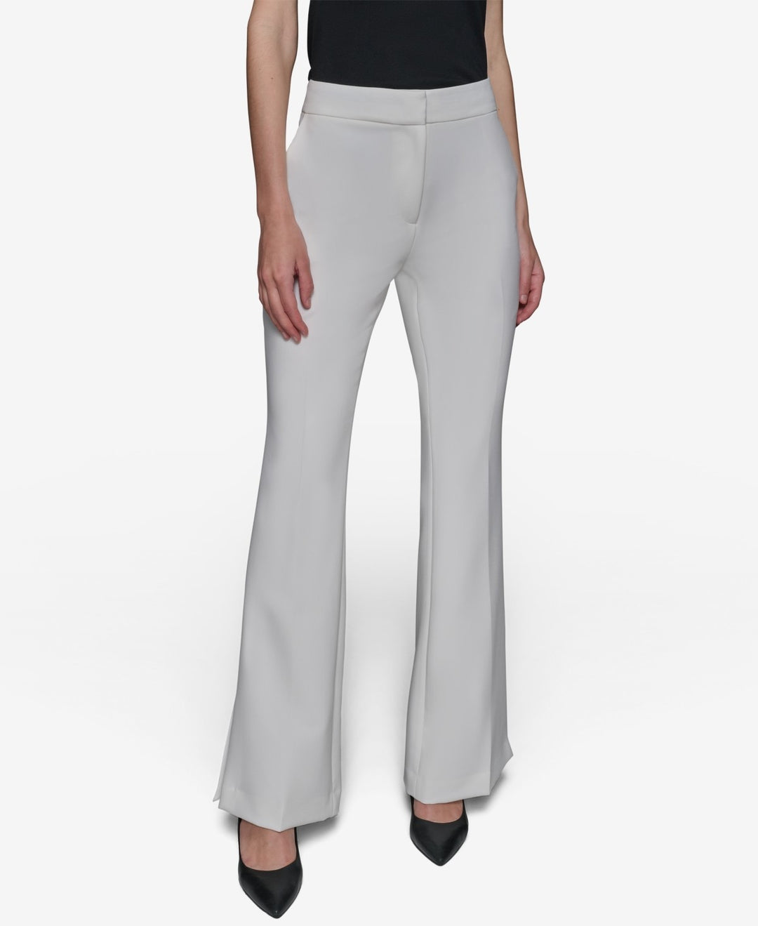 KARL LAGERFELD PARIS Women's High-Waisted Flare-Leg Pants MSRP $119