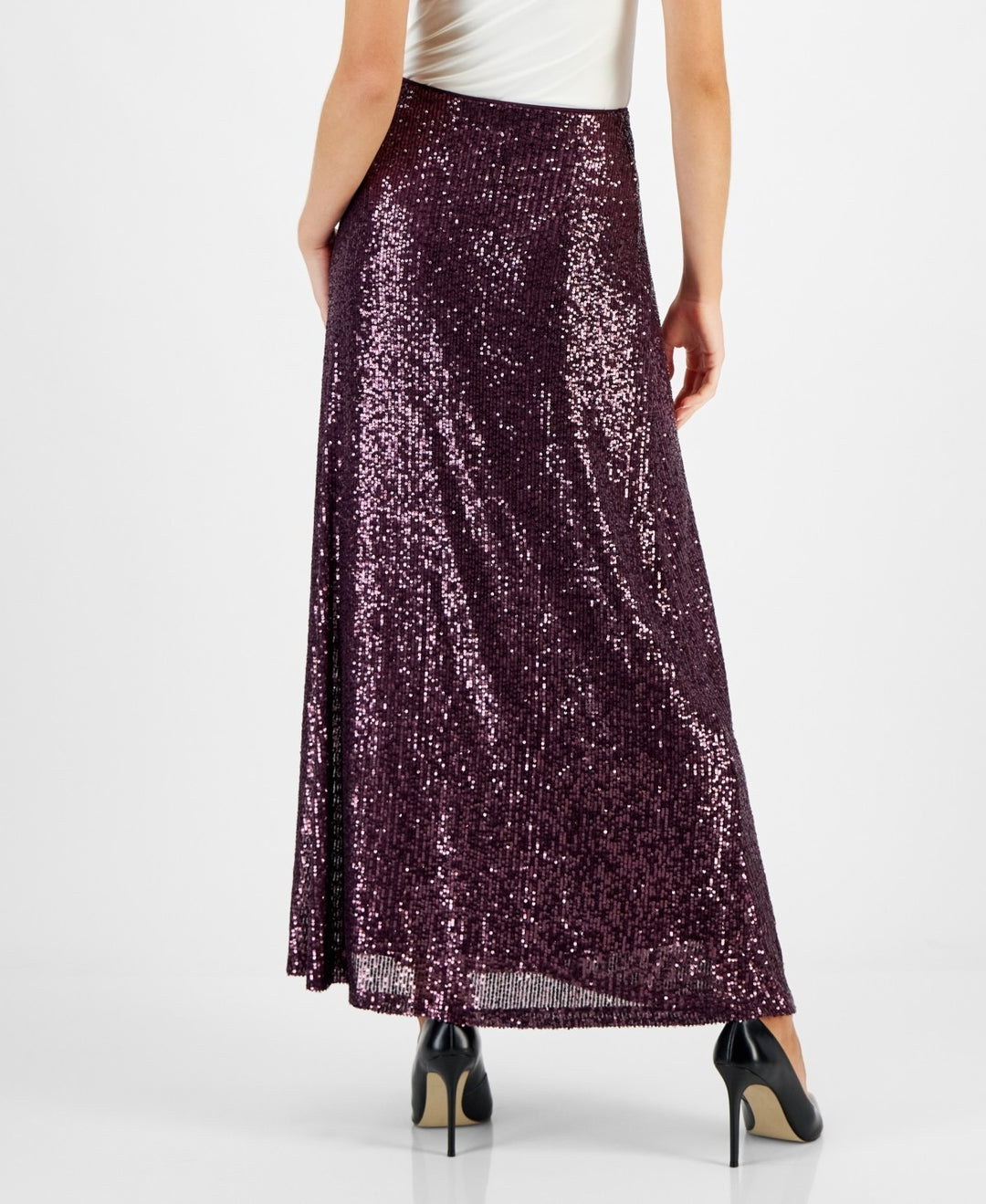 Anne Klein Women's Sequin Maxi Skirt MSRP $129