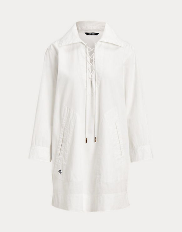 LAUREN Ralph Lauren  Lace-Up Tunic Cover-Up MSRP $180