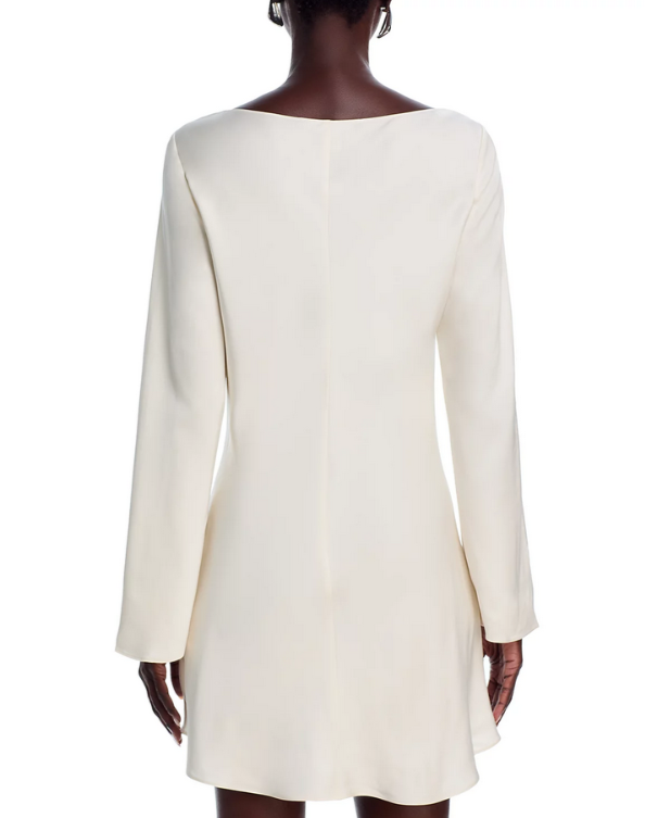 FRENCH CONNECTION Ennis Satin Bell Sleeve Mini Dress MSRP $148