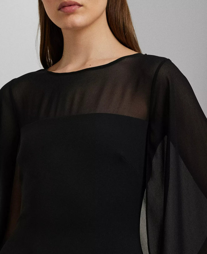 Lauren Ralph Lauren Cape Georgette Gown MSRP $265
