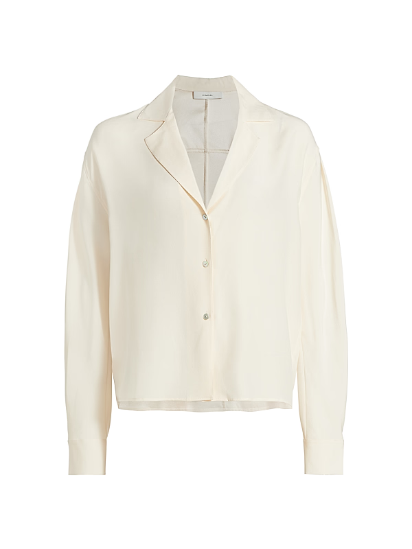 Vince Silk Dolman Sleeve Shirt MSRP $395