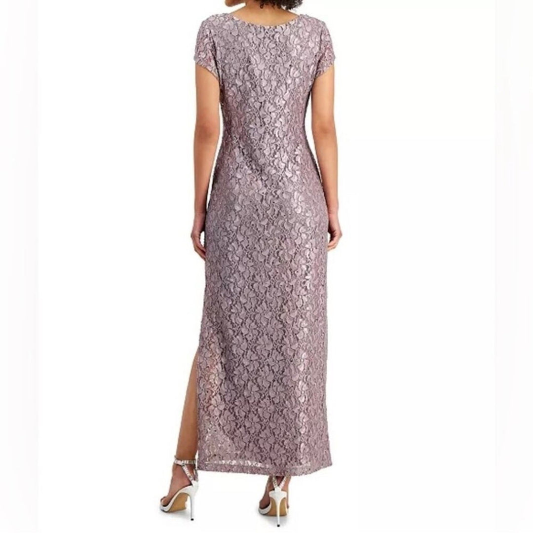 Connected Sequined-Lace Maxi Dress MSRP $109