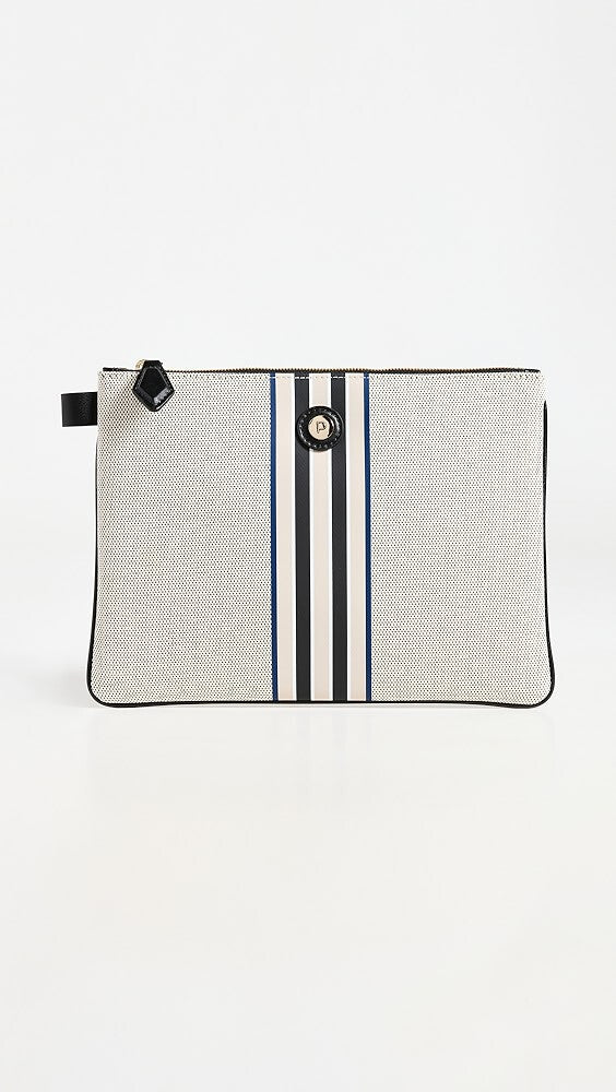 PARAVEL Cabana Medium Canvas Zip-top Pouch MSRP $55