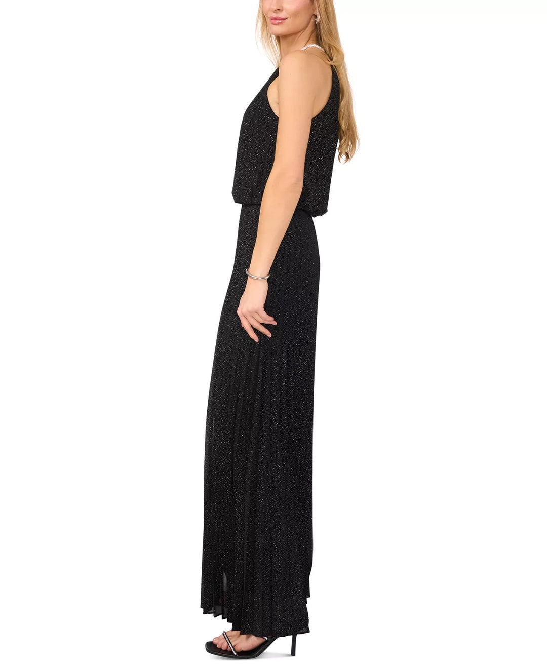 MSK Women's Glitter Halter-Neck Embellished Gown MSRP $129