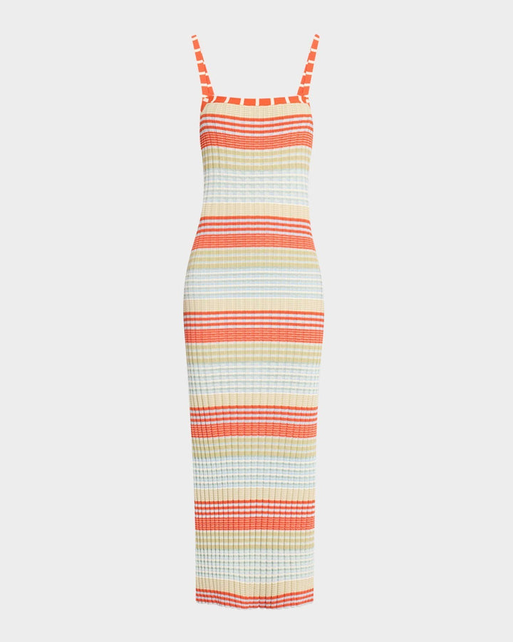 Ramy Brook Cheval Striped Square Neck Dress MSRP $465