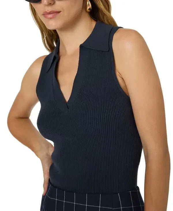 FRENCH CONNECTION Cosysoft V Neck Knit Tank Top MSRP $88