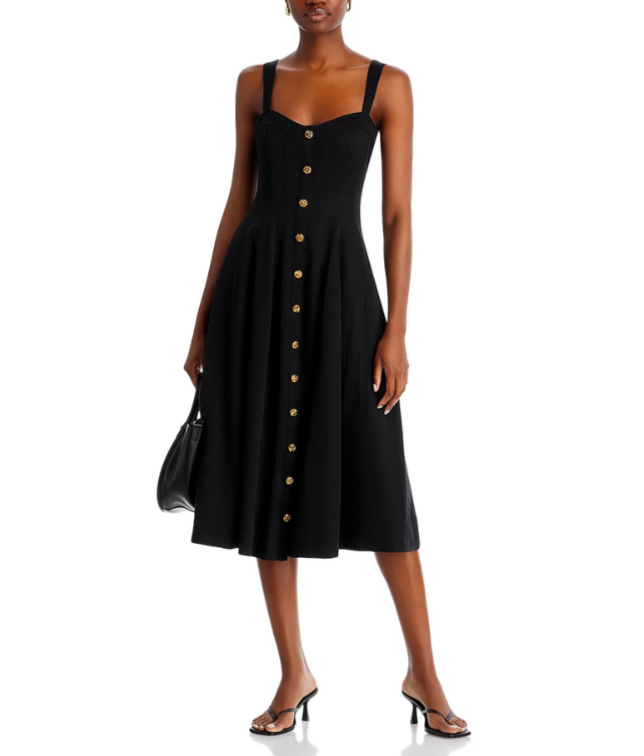 AQUA x Liat Baruch Button Front Midi Dress MSRP $128