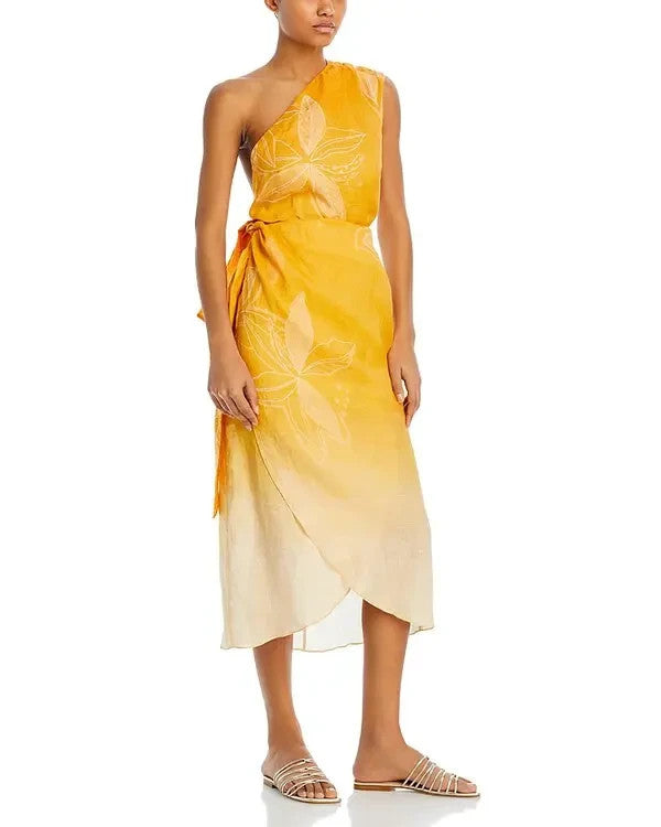 Juan De Dios Eva Linen MIDI Dress MSRP $495