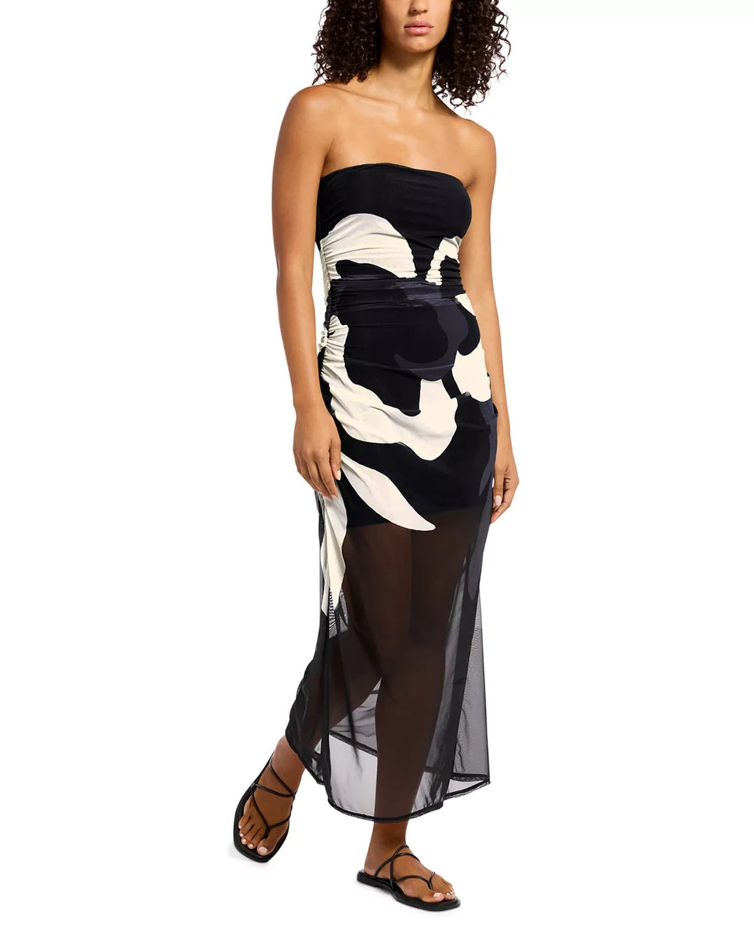 JETS Mesh Strapless Dress MSRP $280