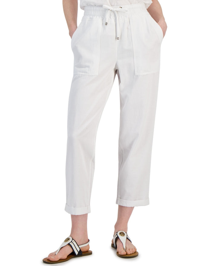 Tommy Hilfiger High Rise Cuffed Twill Pants MSRP $79
