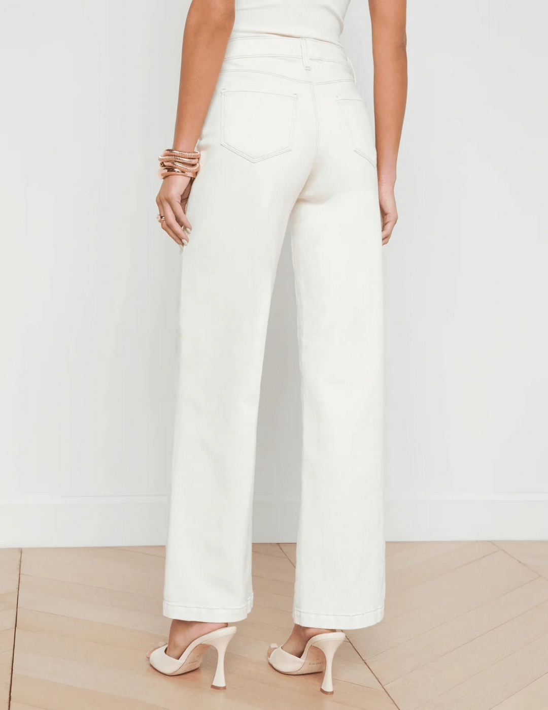 L'Agence Scottie High Rise Wide Leg Jeans MSRP $255