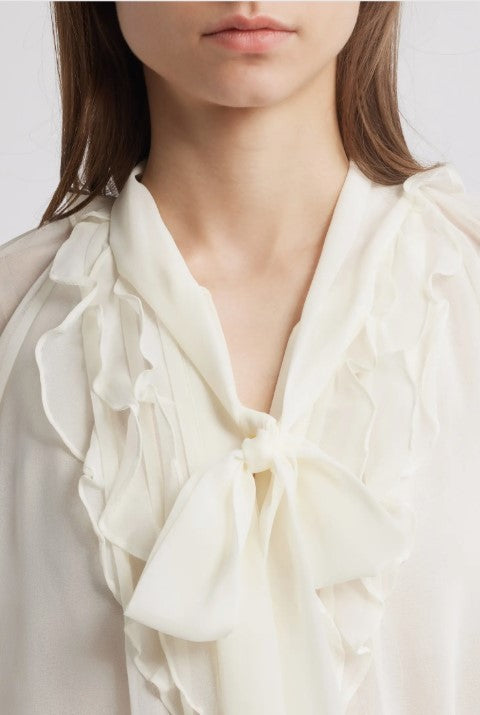 Kobi Halperin Monaco Ruffled Blouse MSRP $348
