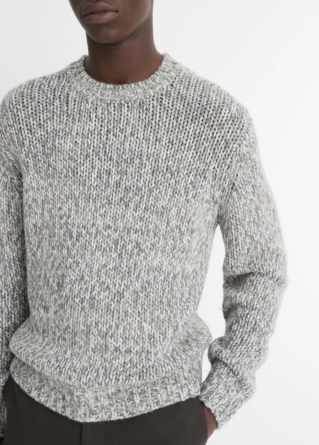 Vince Men's Homespun Marled Crew Neck Sweater MSRP $445