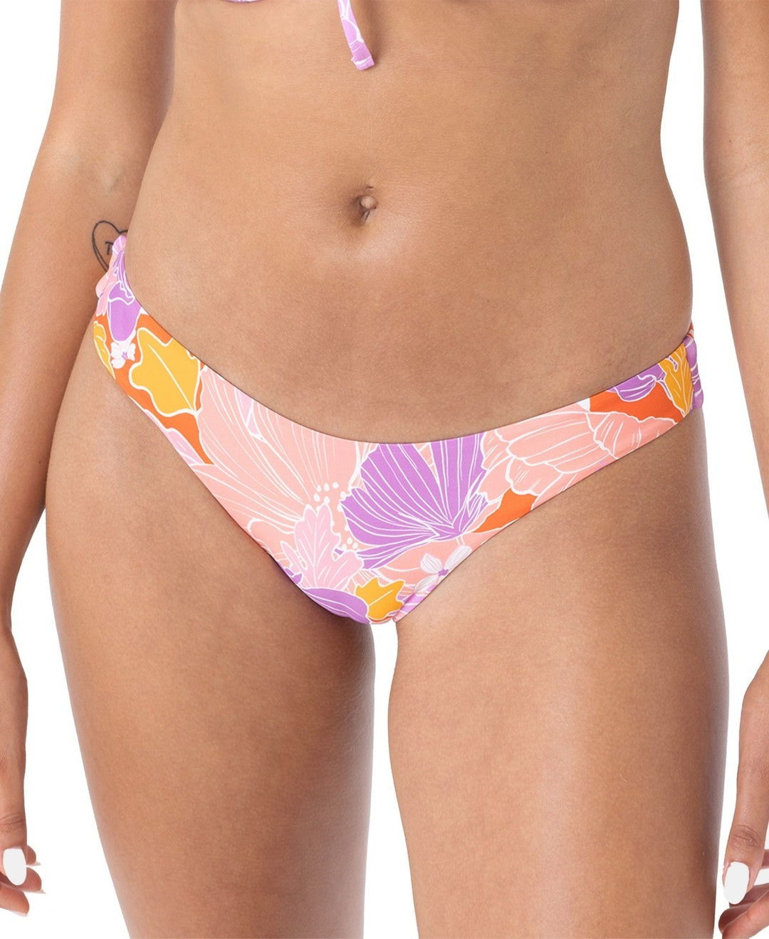 Roxy Juniors' Bell Bottom Blooms Cheeky Bikini Bottoms MSRP $40