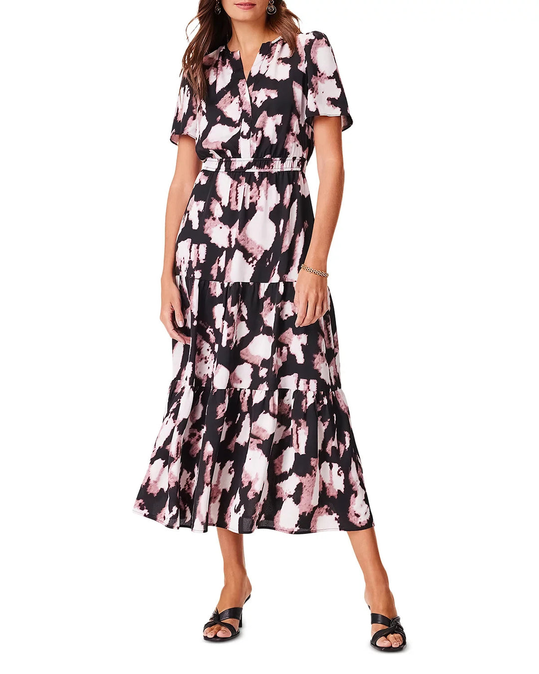 NIC+ZOE Shadow Daydream Print Dress MSRP $218