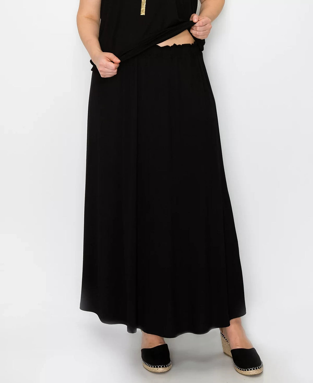 COIN 1804 Plus Size Elastic Waist Maxi Skirt MSRP $39