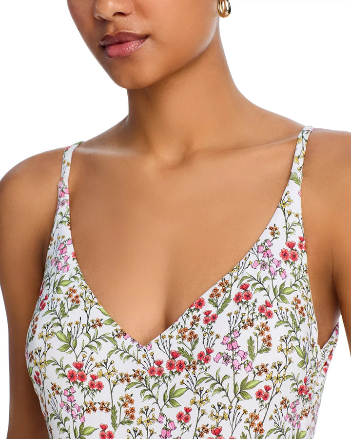 AQUA Drawstring One Piece Swimsuit MSRP $108