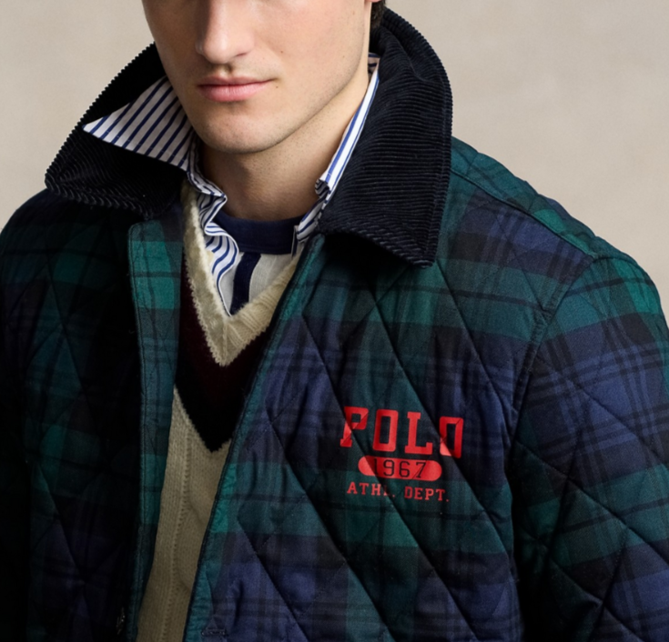 POLO Ralph Lauren Logo Plaid Barn Coat MSRP $498