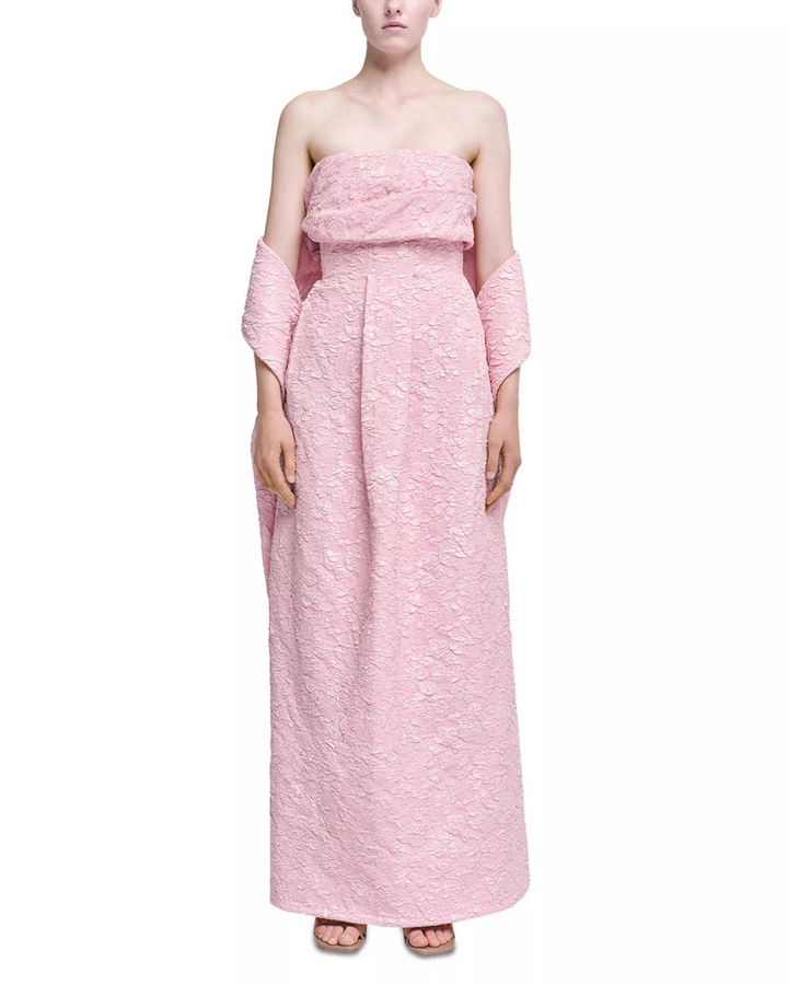 SIMKHAI Ariana Draped Cape Gown MSRP $1195