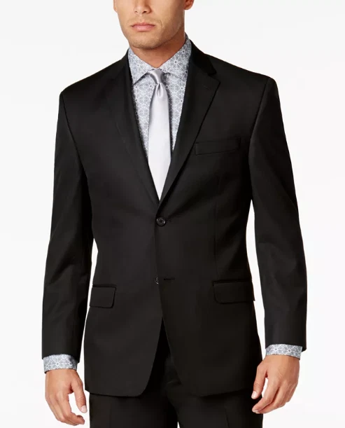 Sean John Men's Classic-Fit Black Solid Jacket MSRP $360