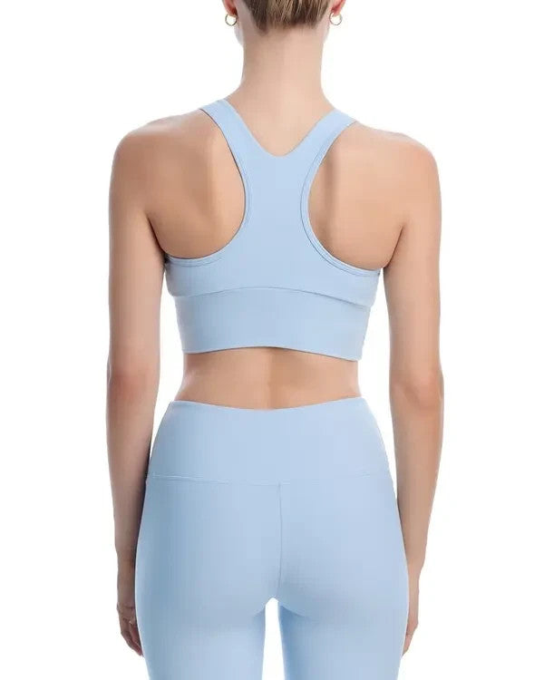 AQUA Athletic Shirred Racerback Sports Bra MSRP $48
