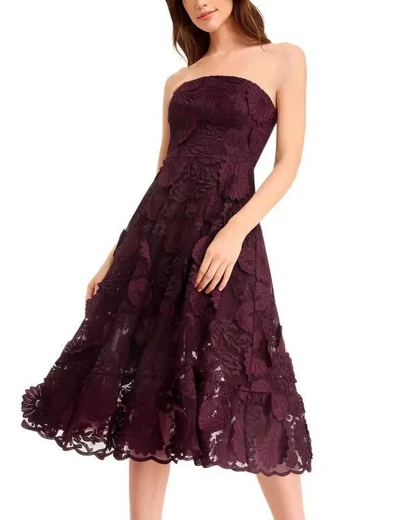 Dress the Population Kailyn Strapless Lace Dress MSRP $498