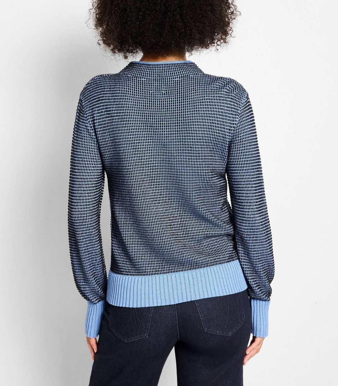 Nic+Zoe Funnel Neck Pixel Knit Sweater MSRP $158