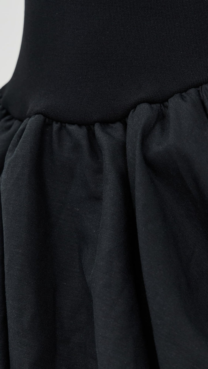 SIMKHAI Pollie Bubble Mini Dress Black MSRP $545