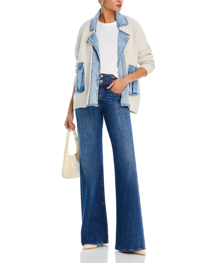 BLANKNYC Last Call Mixed Media Cardigan MSRP $168
