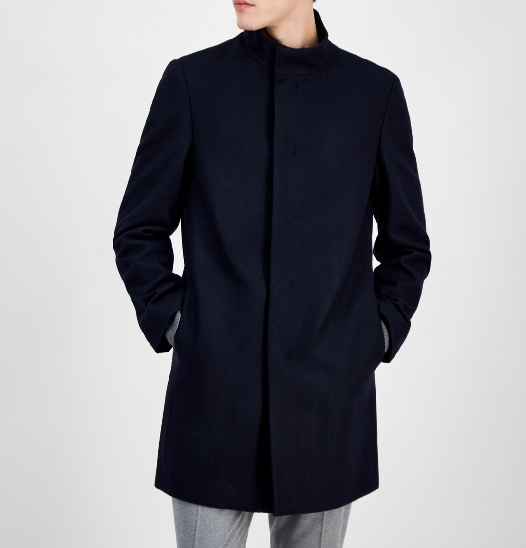 Calvin Klein Men's Mayden Slim-Fit Wool Blend Overcoat MSRP $495 # Size 38S