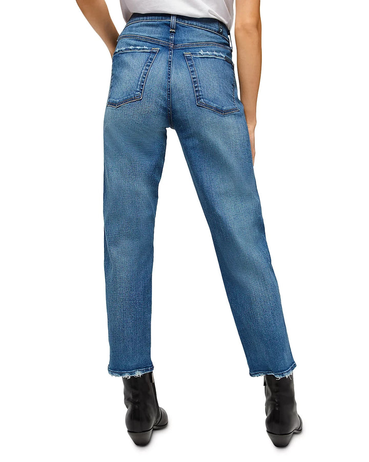 7 For All Mankind High Rise Ankle Straight Jeans MSRP $198